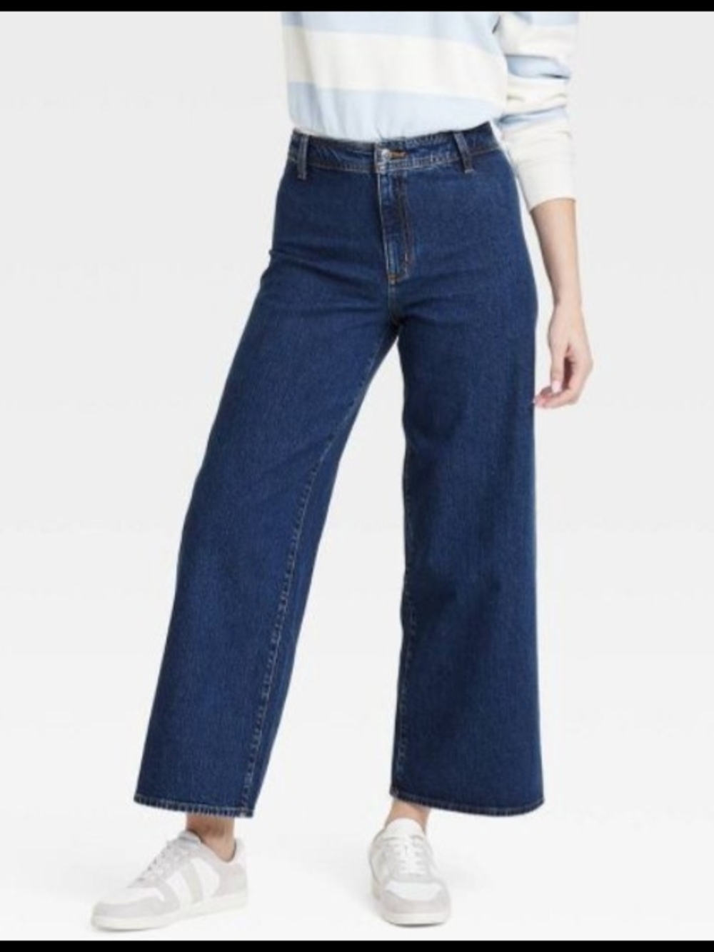 Universal Thread Blue Denim Sailor Wide Leg Jeans - Picture 4 of 4